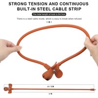 Antivol RIDERACE en silicone pour vélo avec clés, pour VTT et vélo de route, antivol portable pour casque de cyclisme, haute sécurité
