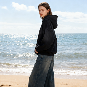 TKAN475 Heavyweight 450 Gsm Terry Cotton Wholesale Blank Streetwear Oversized Cotton Acid Wash Women's Hoodies Custom Logo - Product Image 2