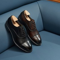 Chaussures de Mariage Oxford pour Hommes en Cuir Véritable de Vache à Bout Fermé, Motif Uni, Lacets, Mode et Antidérapantes