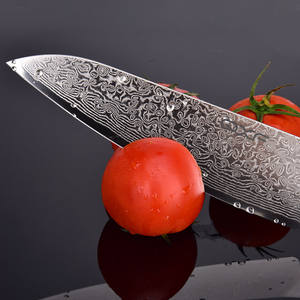 Acero al carbono 8 pulgadas VG10 Damasco Cuchillos de cocina Cuchillo de chef de acero al carbono con mango G10 - Product Image 2