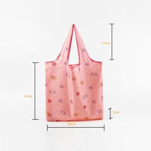 Sac de courses pliable multi-usages avec motif floral, grande capacité, léger, pliable, pour un usage quotidien et les voyages - Product Image 2