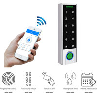 Contrôleur d'accès Bluetooth HF3 TTlock, étanche, avec clavier à empreintes digitales, pointeuse de présence, déverrouillage à distance, système d'accès aux portes