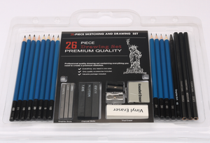 Hete Aanbieding Lage Prijs Professionele Schets- en Tekeningpotloden 26 stuks PVC Etui Verpakt Schetspotloodset voor Kunstenaars en Hobbyisten - Product Image 2