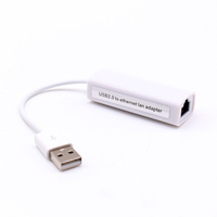 Adaptador Ethernet de bajo costo, 10/100Mbps, RJ45, Lan, USB a LAN, 2,0, productos inalámbricos externos en stock