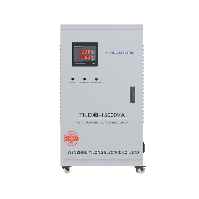 YILONG SVC-15KVA Automatic Voltage Regulator Voltage Stabilizer 220V Single Phase Digital Display 50/60Hz Home Business Power