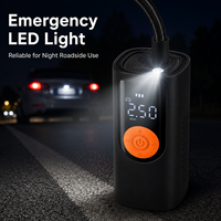 Fast Charging Emergency Car Tire Pump 150PSI Portable Air Inflator Fireproof PC Digital Smart Tyre Compressor for Bicycle Ball