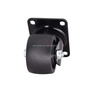 MW 2,5 Zoll Low Profile Black Nylon <span class=keywords><strong>PP</strong></span> Räder 63mm Lenk rollen für schwere Maschinen - Product Image 6