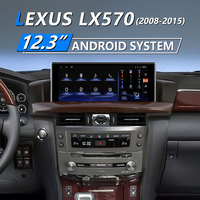 12.3 pouces voiture Android vidéo stéréo pour DVD lecteur multimédia GPS écran partagé aide à l'inversion tableau de bord Compatible LEXUS LX570
