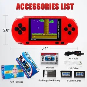 PXP Mini console de jogos portátil com tela de 3.0 polegadas estilo retrô portátil de bolso para crianças presente