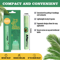 Rouleau anti-démangeaisons naturel OEM (10 ml) - Liquide antiprurigineux pour les piqûres de moustiques/abeilles avec emballage en boîte couleur