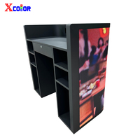 Écran LED portable pour cabine DJ, façade personnalisée de forme incurvée, signal stable pour des effets visuels époustouflants lors de soirées en direct