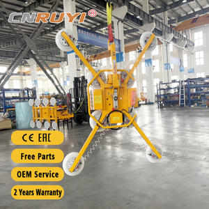 Nuevo elevador de vidrio certificado CE 400kg-1200kg Elevador de vacío manual en forma de X para levantar vidrio y paneles de construcción - Product Image 1