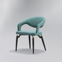 Chaise de salle à manger moderne en bois, mobilier d'hôtel et de restaurant en métal, fauteuil en cuir, chaises de salle à manger en bois massif de luxe, velours