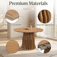 Table à manger ovale extensible de luxe moderne en MDF de qualité export, avec support robuste, fournisseur en gros