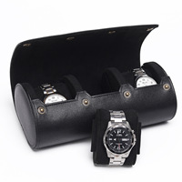 Haute qualité 3 emplacements montres intelligentes support emballage organisateur boîtes Crazy Horse cuir emballage étui de voyage boîte montre rouleau