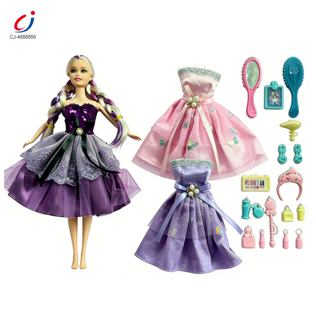 Chengji Hot Sale Children Lovely Toy Fashion Beautiful Princess Tall Kid Dolls Plastic 11.5-inch Unisex Ages 0-13