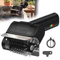 Brosse de nettoyage électrique rechargeable par USB pour barbecue, sans fil, avec poils rotatifs robustes, pour grillades en extérieur