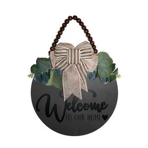 Wholesale Handicraft Ornaments Christmas Decoration Supplies rustic welcome sign for front door