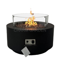 Foyer au gaz propane d'arrière-cour GFRC GRC Mobilier de jardin extérieur en béton Table d'incendie au gaz utilisée comme table de foyer