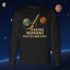 T-shirt à manches longues Making Humans Multiplanetary Science Space Exploration - Product Image 3