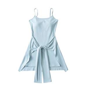 Túnica Elegante de Verano para Mujer, Ajustada a la Cadera, Sin Mangas, con Encaje, en Negro y Azul - Product Image 5