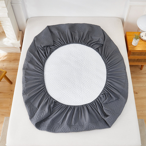 360 °   Protège-<span class=keywords><strong>matelas</strong></span> imperméable matelassé 3 pièces, drap-housse <span class=keywords><strong>anti</strong></span>-poussière pour lit Queen et King, usage domestique et hôtelier - Product Image 6