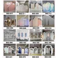 Arche de toile de fond en PVC blanc moderne et élégante pour événements de mariage, support mural en acrylique pour arche de mariage, idéal pour les fêtes