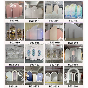 Arco Nuziale Moderno Liscio in PVC Bianco per Eventi, Supporto per Fondale in Acrilico per <span class=keywords><strong>Feste</strong></span> - Product Image 4
