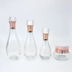 Envases cosméticos de diseño único envases para el cuidado de la piel bajo moq aceite esencial tóner cosmético spray botellas de vidrio