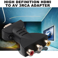 Yeni yüksek kalite altın kaplama HD 3 RGB RCA Video ses adaptörü AV bileşen dönüştürücü HDMI adaptörü av için