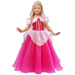 स्लीपिंग ब्यूटी राजकुमारी अरोड़ा पार्टी लड़कियों कॉस्टयूम पोशाक फैंसी हेलोवीन Cosplay ड्रेस अप