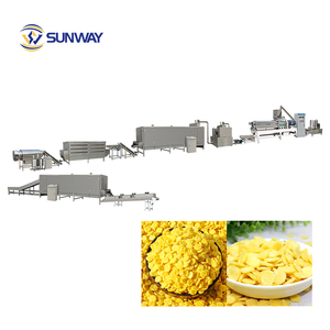 Ligne de production de flocons de maïs instantanés, équipement pour céréales de petit-déjeuner non frites, machine d'extrusion pour la fabrication de flocons de maïs croustillants - Product Image 1