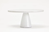 Table basse ronde moderne vintage Wabi Sabi Japandi Mobilier de salon luxe en béton blanc