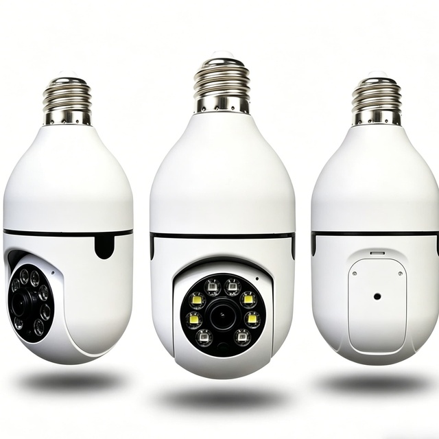 200MP AI Solar LED Smart Outdoor Modern Security Camera 360 Panoramic 20m Night Vision 220V Plug Cloud Storage