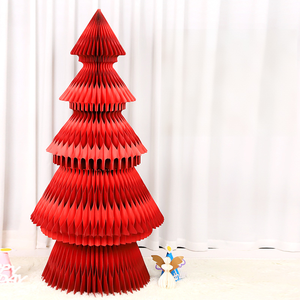 Albero di Natale in Carta a Nido d'Ape Personalizzabile, Grande e Spesso, per Decorazioni Natalizie e Feste - Product Image 3