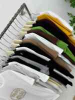 Kaos Pria 100% Katun Hip Hop Oversize Lengan Panjang 300g Kualitas Tinggi Anti-Pilling Cepat Kering Bernapas