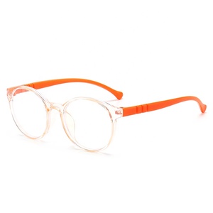 Vente flash - Lunettes pour enfants à monture ronde en plastique, couleur unie, pour garçons et filles, anti-lumière bleue, <span class=keywords><strong>verres</strong></span> transparents tendance - Product Image 6
