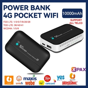 Pw100 4G Wifi พาวเวอร์แบงค์แบบพกพา พร้อมเราเตอร์ Wifi ความเร็ว 150Mbps 4G Lte รองรับไมโครซิมการ์ด ความจุแบตเตอรี่ 10000mAh - Product Image 4