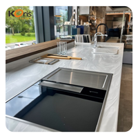 Plaque de surface solide en acrylique résistante aux taches, grande dalle pour meuble de salle de bain et plan de travail de cuisine (vente en gros)