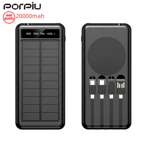 Nuevos bancos de energía Solar de <span class=keywords><strong>alta</strong></span> capacidad línea de cinturón automático 10000mA banco de energía carga inalámbrica portátil impermeable al aire libre banco de energía - Product Image 1