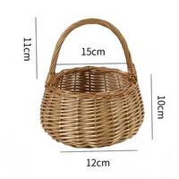 Panier à fleurs en plastique tressé fait main, portable, à suspendre, pour la décoration intérieure, les mariages, les fêtes, les demoiselles d'honneur et comme accessoire photo