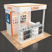 Fabricant de kiosques pour magasins de téléphonie mobile, vitrine en verre avec éclairage LED pour centres commerciaux, kiosque de réparation de téléphones