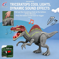 Jouets de dinosaures en plastique Chengji T-Rex, cadeaux éducatifs pour enfants, modèle réaliste avec lumière et son, dinosaure qui bouge et qui rugit