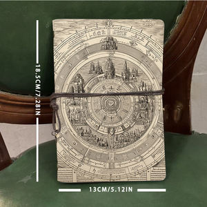 A6 Rétro Planificateur Quotidien Épais Rétro Jaune Papier Excellent VIP Client Présent Halloween Souvenir Admission Étudiant Calendrier - Product Image 4