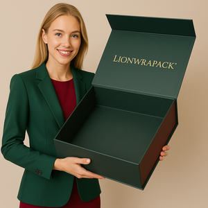 Hộp quà tặng giấy tái chế sang trọng có logo | bao bì đóng mở cho bộ đồ thiết kế | Nhà cung cấp bán buôn số lượng lớn lionwrapack - Product Image 1