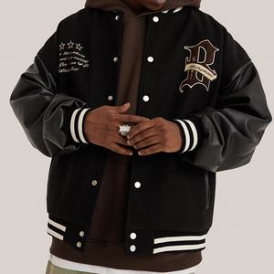 Chaqueta Varsity Unisex de Invierno de Alta Calidad con Parche Bordado de Letras, para Ropa Personalizada, Estilo Hip Hop, Ecológica y Resistente al Viento - Product Image 2