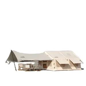 Wholesale Inflatable Air Tent Canvas Glamping House Tent Outdoor Inflatable Camping Air Column Tent