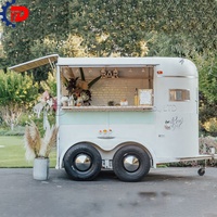 Remorque alimentaire mobile, chariot à bonbons et fleurs, camion de crème glacée extérieur, camion de hot-dogs et pizzas, bar de cuisine, camion de nourriture pour chevaux
