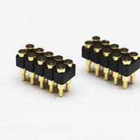 Connecteur à broches Pogo à ressort 8.0mm hauteur 2.54mm pas 16 positions 2x8 broches bande de Contact modulaire à Double rangée 2.54 grille SMT