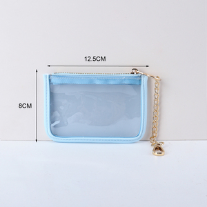 <span class=keywords><strong>Portamonete</strong></span> Trasparente in PVC Impermeabile con Cerniera e Gancio, Mini Portafoglio Portachiavi per Donne e Bambini - Product Image 5
